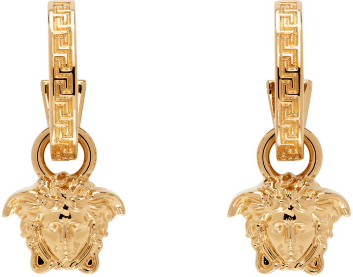 Photo: Versace Gold 'La Medusa' Greca Hoop Earrings