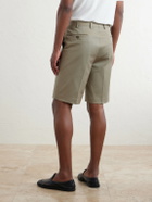De Petrillo - Straight-Leg Cotton-Blend Twill Shorts - Neutrals