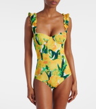 La DoubleJ Boop floral ruffled swimsuit