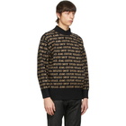 Versace Jeans Couture Black Logo Pattern Sweater