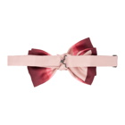 Alexander McQueen Pink and Red Silk Dip-Dye Bow Tie