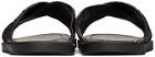 Fendi Black Leather 'Forever Fendi' Slides