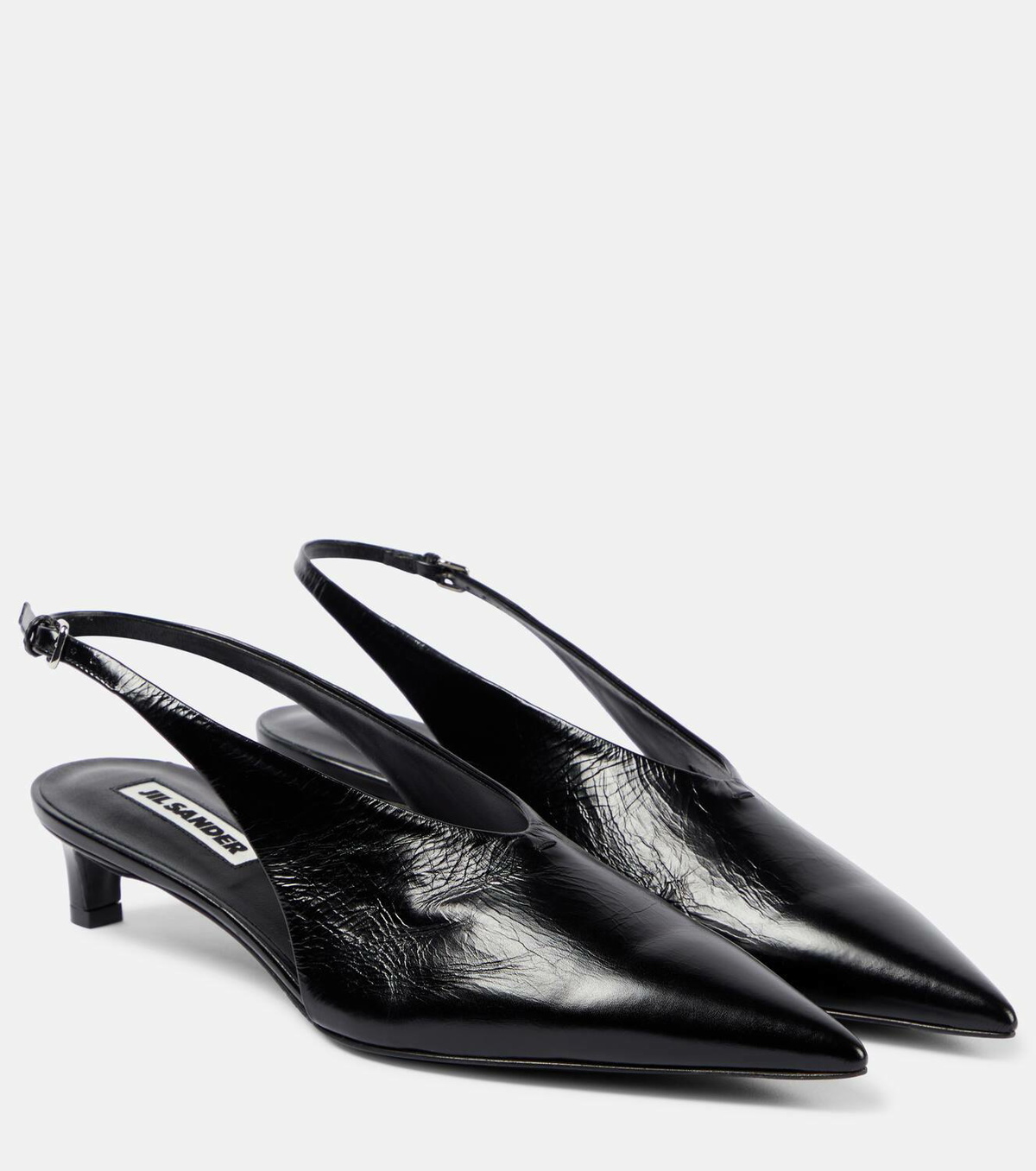【関税＆送料込み】Jil Sander Slingback Jil Sander Slingback Leather Pumps | Black | FARFETCH JO