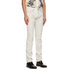 Saint Laurent Off-White Straight-Cut Jeans