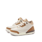 Air Jordan 3 Retro TD Sneakers in Light Orewood Brown/Metallic Gold