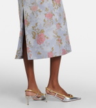 Markarian Gloria floral lamé brocade corset dress