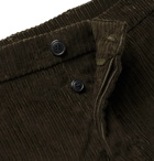 Altea - Slim-Fit Cotton-Blend Corduroy Cargo Trousers - Green