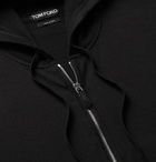 TOM FORD - Slim-Fit Cotton, Silk and Cashmere-Blend Zip-Up Hoodie - Black