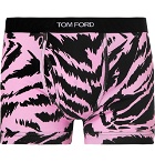 TOM FORD - Zebra-Print Stretch-Cotton Jersey Boxer Briefs - Pink