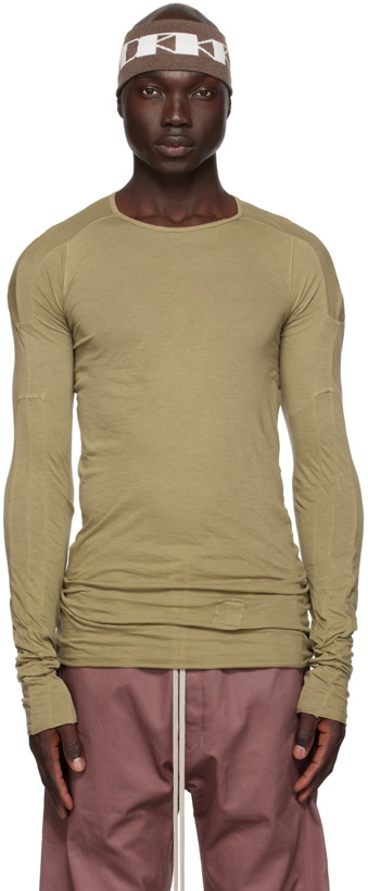 Photo: Rick Owens DRKSHDW Khaki Scarification Long Sleeve T-Shirt