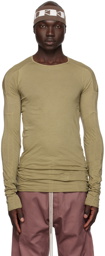 Rick Owens DRKSHDW Khaki Scarification Long Sleeve T-Shirt
