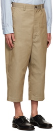 Junya Watanabe Beige Cotton Trousers