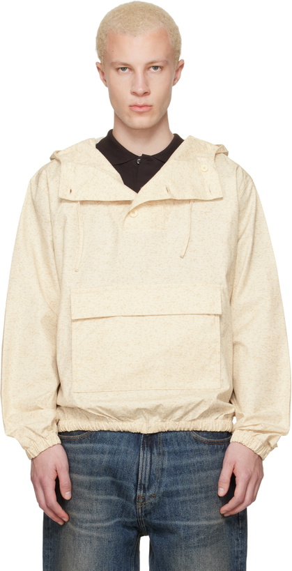 Photo: Lacoste Beige Water-Repellent Printed Jacket