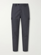 Brunello Cucinelli - Tapered Virgin Wool-Twill Cargo Trousers - Gray