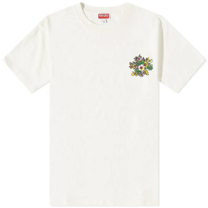 Photo: Kenzo Men's Bouquet Relax T-Shirt in Off White