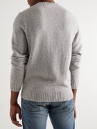 Polo Ralph Lauren - Logo-Embroidered Wool-Blend Sweater - Gray