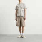 AMI Paris Men's Pique ADC Polo in Gris Chine Clair/Jaune