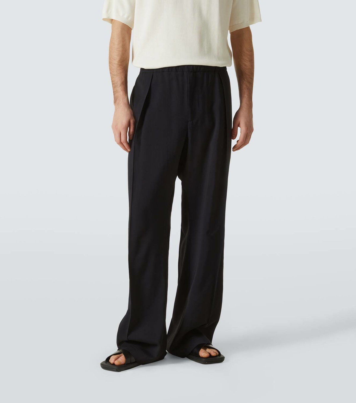 Plan C High-rise wide-leg pants