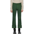 Lemaire Green Bootcut Jeans