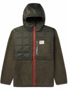 Cotopaxi - Tricot Hybrid Logo-Appliquéd Quilted Recycled Shell-Trimmed Fleece Hooded Jacket - Brown