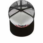 Rhude Men's Americana Trucker Cap in Black/Offwhite