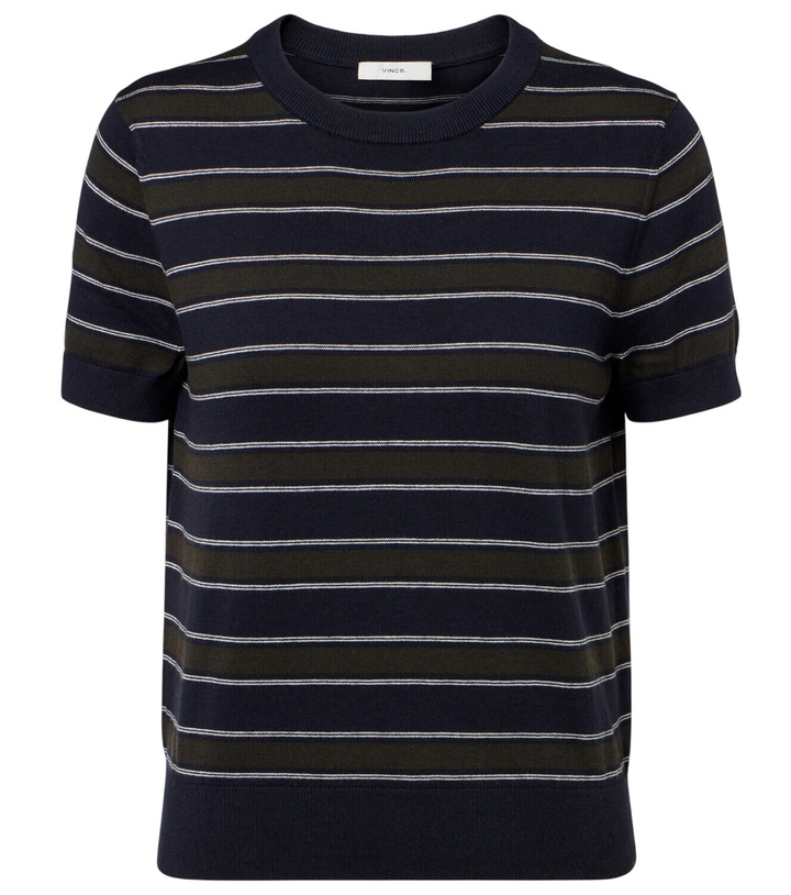 Photo: Vince Striped cotton and cashmere sweater