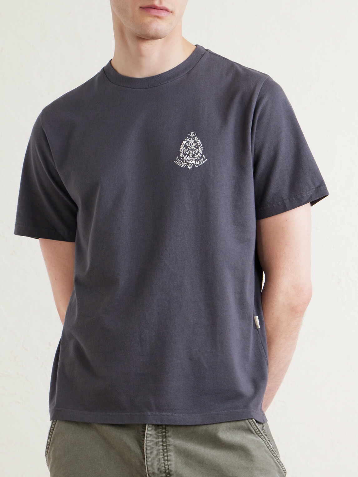 Aimé Leon Dore - Logo-Print Cotton-Jersey T-Shirt - Gray