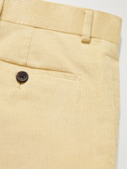 Kingsman - Eggsy Straight-Leg Cotton and Cashmere-Blend Needlecord Trousers - Neutrals