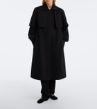 The Row Ayana caped cotton trench coat