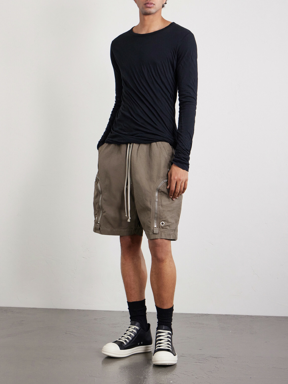 DRKSHDW by Rick Owens - Bauhaus Straight-Leg Cotton-Canvas Shorts
