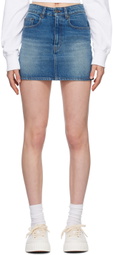 AMI Alexandre Mattiussi Blue Five-Pocket Denim Miniskirt