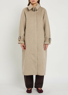 Damson Madder Jude Herringbone Wool-blend Coat Grey