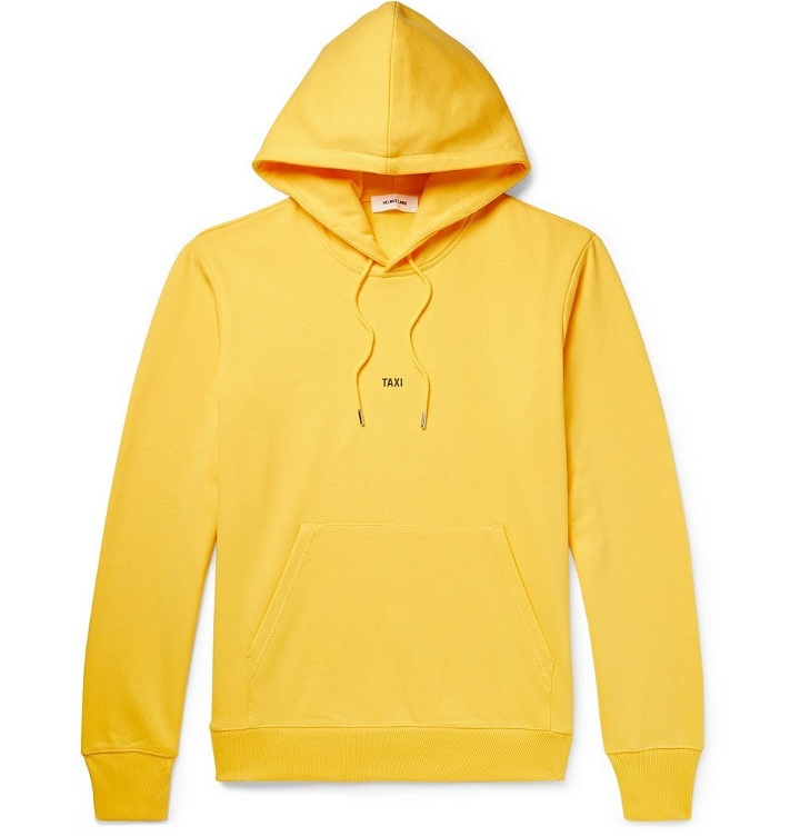 Photo: Helmut Lang - Taxi Loopback Cotton-Jersey Hoodie - Men - Yellow