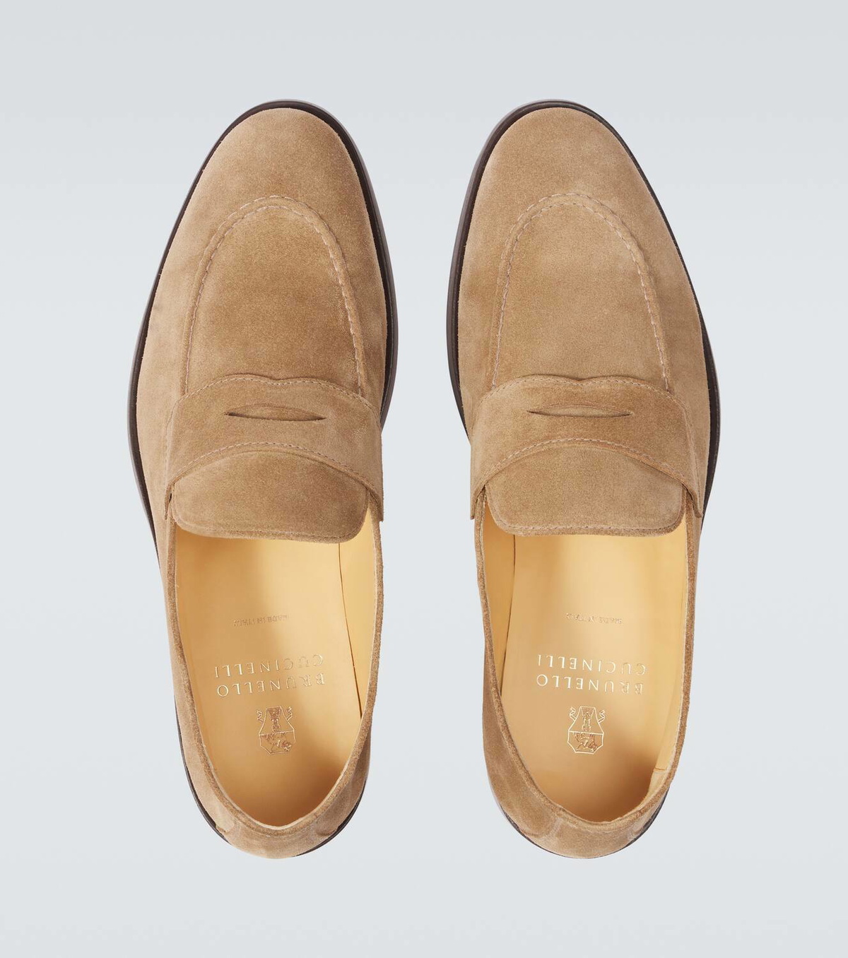 Brunello Cucinelli Suede penny loafers
