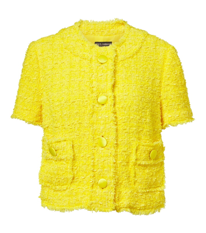 Photo: Dolce&Gabbana Cotton-blend tweet jacket