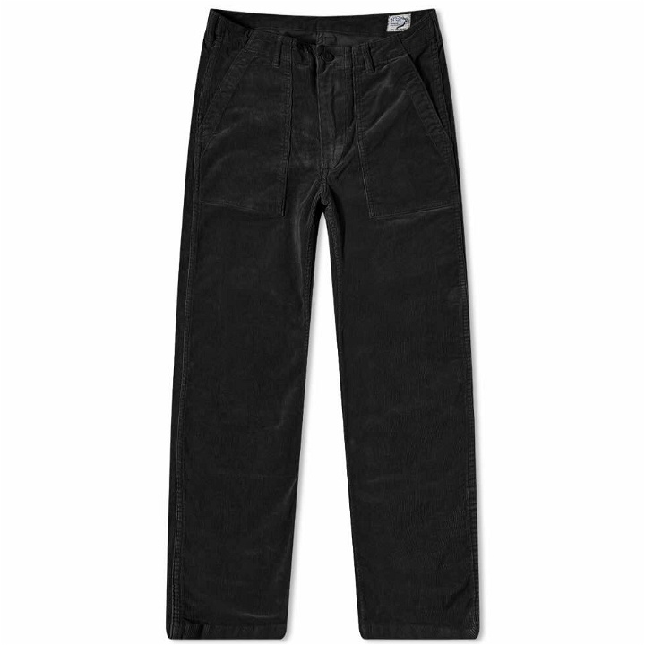 Photo: orSlow Men's Slim Fit Fatigue Corduroy Pants in Black