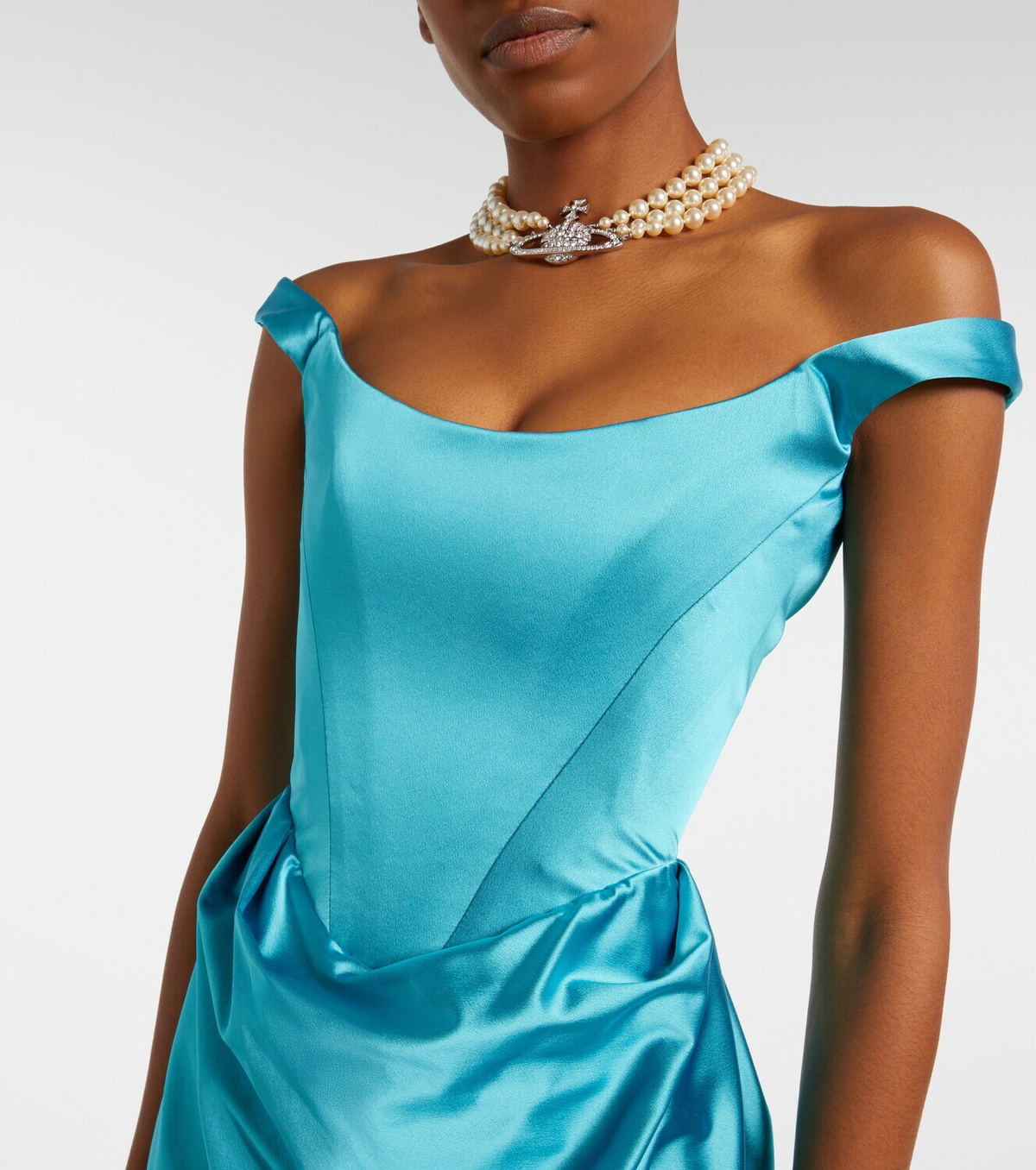 Vivienne Westwood Nova Camille satin bustier gown