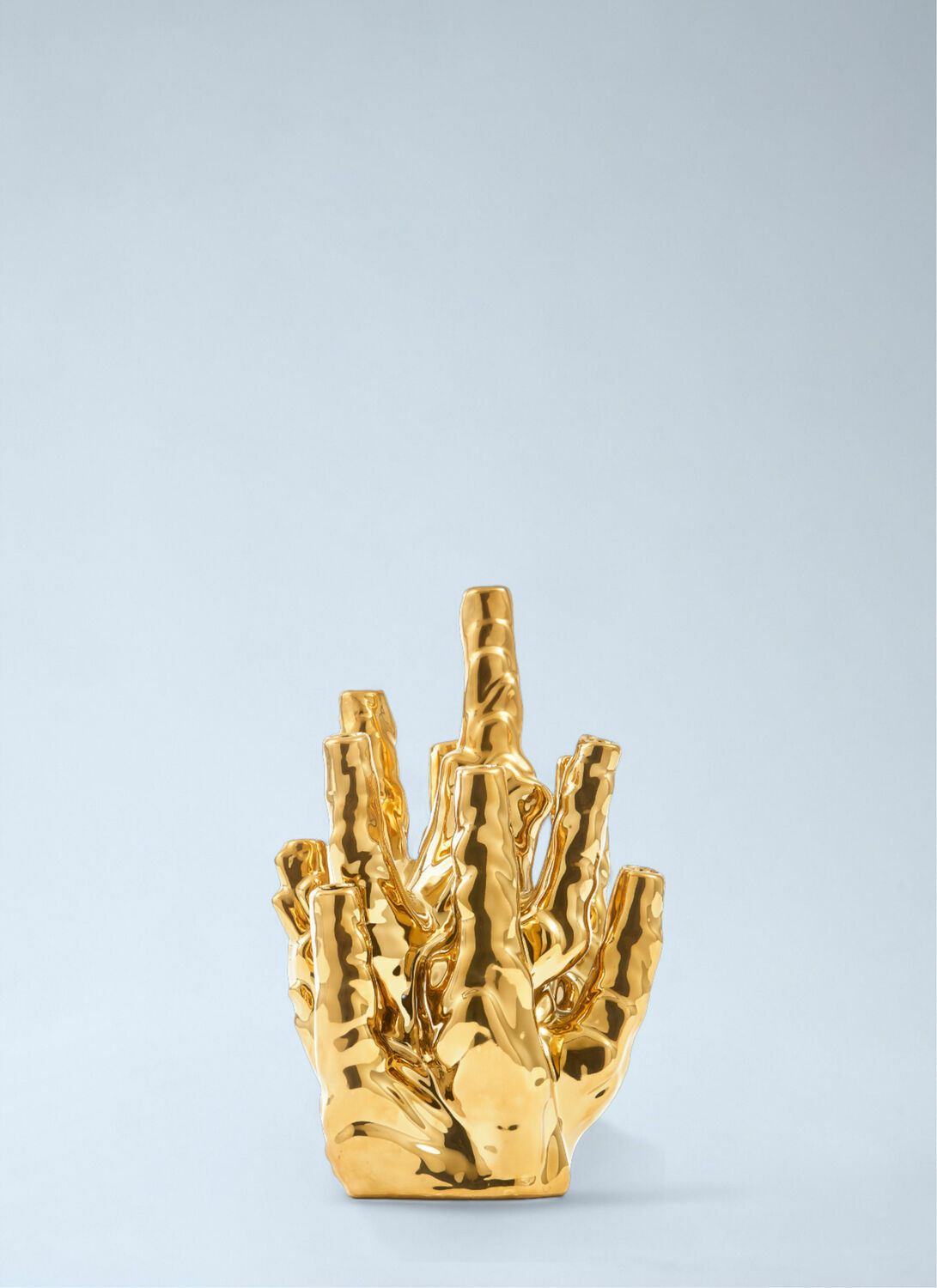 POLSPOTTEN Sculptural Brass Candle Holder