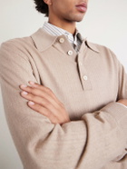 PIACENZA 1733 - SIlk and Cashmere-Blend Polo Sweater - Neutrals