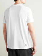 ON - Energy Eyelet-Embellished Logo-Print Recycled-Jersey T-Shirt - White