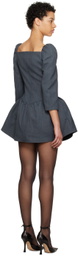 Shushu/Tong SSENSE Work Capsule – Gray Peplum Dress