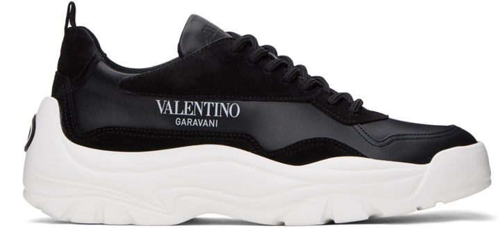 Photo: Valentino Garavani Black Gumboy Calfskin Sneakers