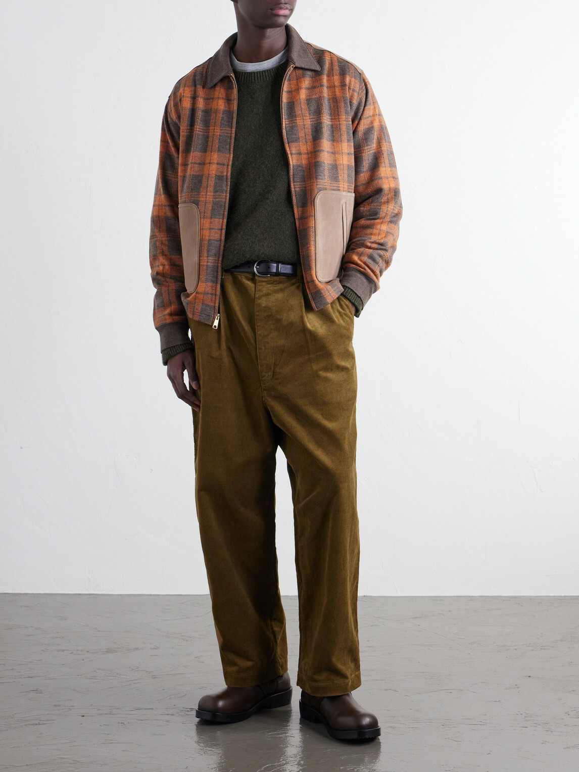 Junya Watanabe - Wide-Leg Pleated Garment-Washed Cotton-Blend Corduroy Trousers - Brown