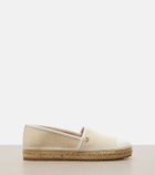 Gianvito Rossi Leather-trimmed canvas espadrilles