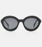 Alaïa Lettering Logo round sunglasses