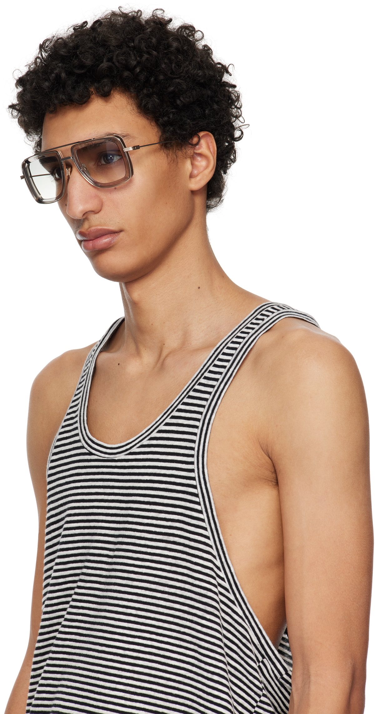 サングラス DITA Dita - DUBSIGNAL - WHIE GOLD GREY Dita Gold & Gray Dubsignal Sunglasses Dita
