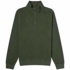 Soulland Men's Ken Half Zip Sweat in Green