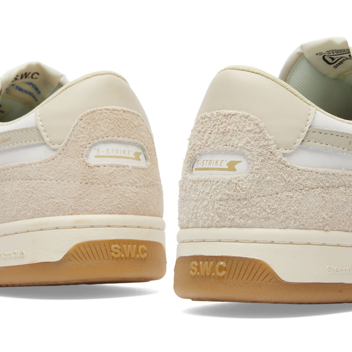 Stepney Workers Club Men's Pro Cup 01 S-Strike Leather Sneaker in Spring White