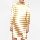 Armor-Lux Women's Stripe Dress in White/Curry