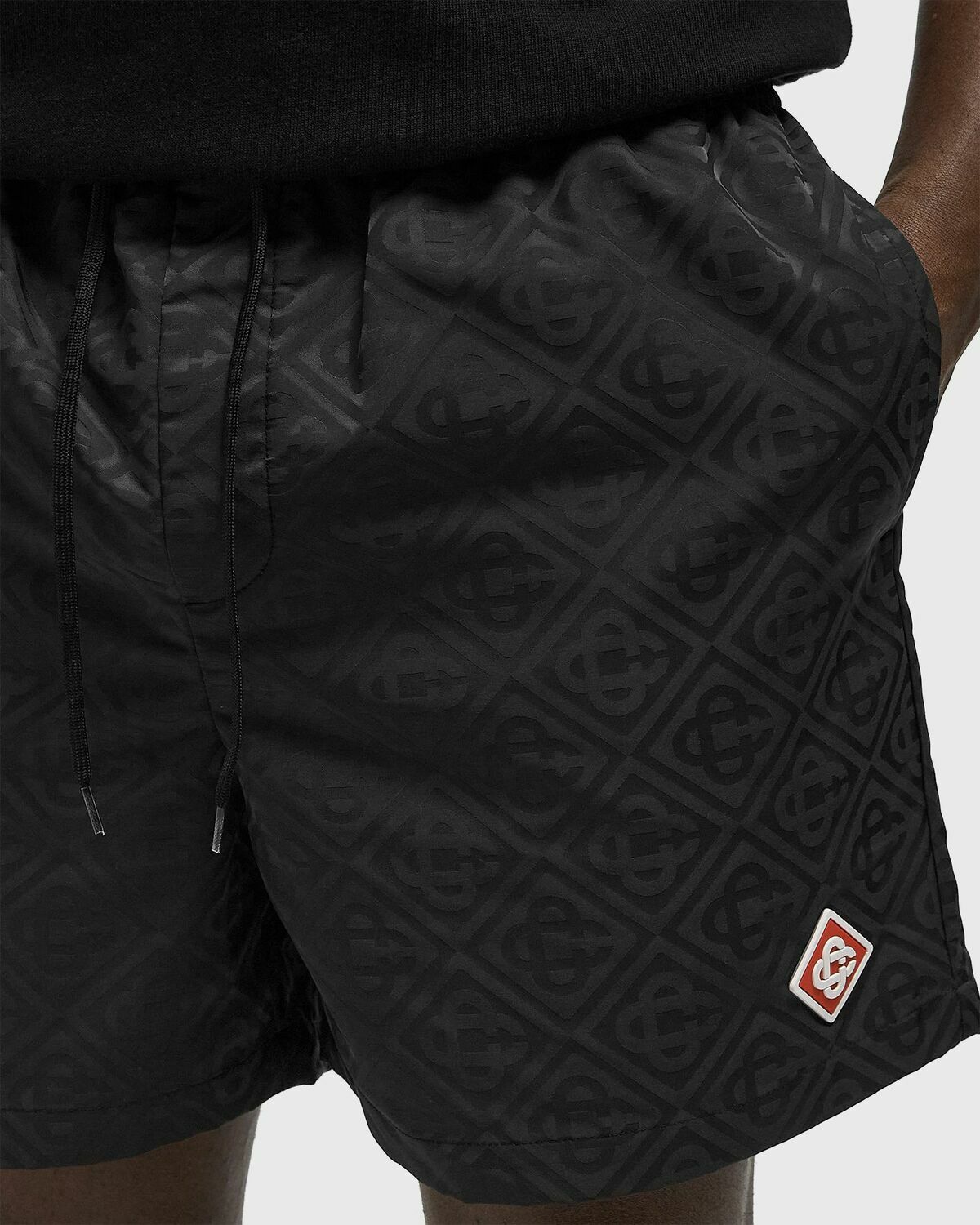 Casablanca MENS JACQUARD SWIM SHORTS Black Mens Swimwear